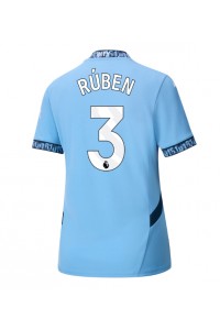 Manchester City Ruben Dias #3 Voetbaltruitje Thuis tenue Dames 2024-25 Korte Mouw